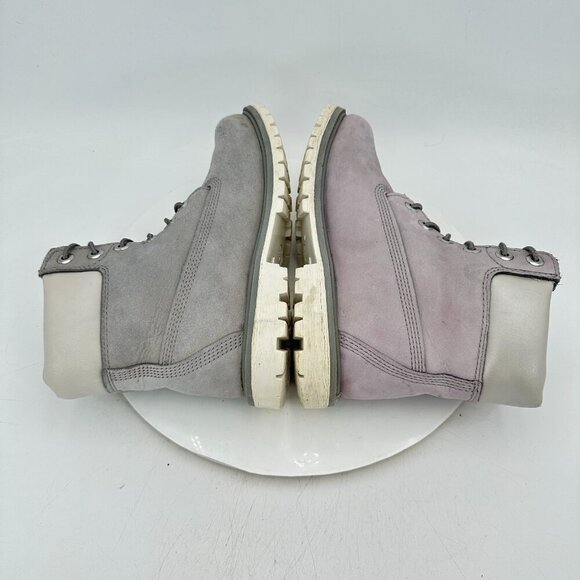Timberland Nellie Women Size 7.5 Mono Grey Nubuck Leather Hiking Ankle Boot - Picture 6 of 11